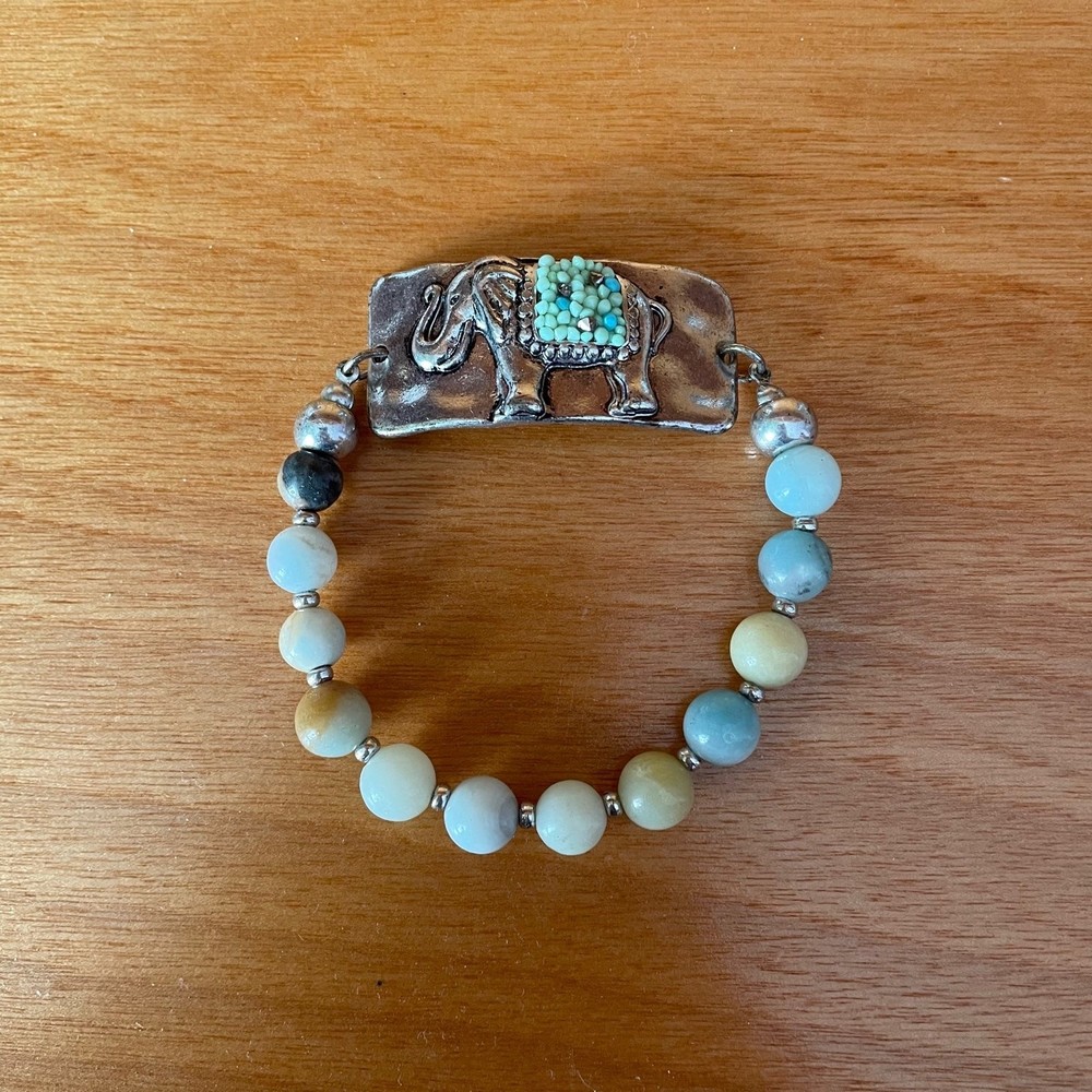 Mosaic Elephant Bohemian Stretchy Beaded Bracelet